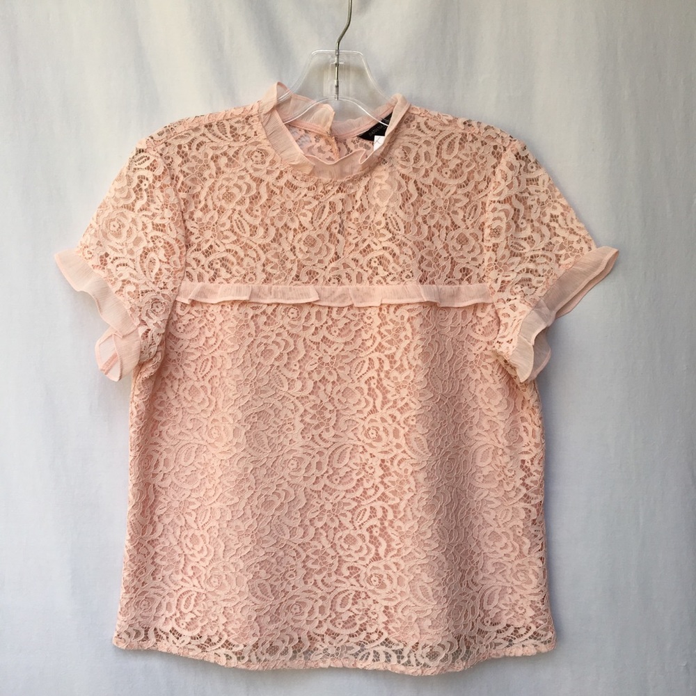 NWT Banana Republic Pink Lace Top Sz sm